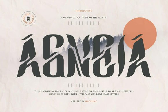 Agneia: A Unique Line-Cut Display Font