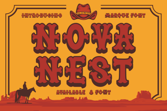 Nova Nest: Bold Western Display Font