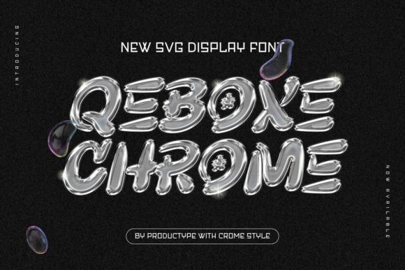 Qebox Chrome: Elevating Digital Design with 3D Metallic Typography