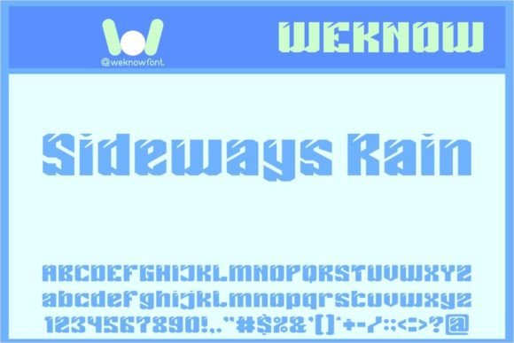 Sideways Rain: A Futuristic Display Font